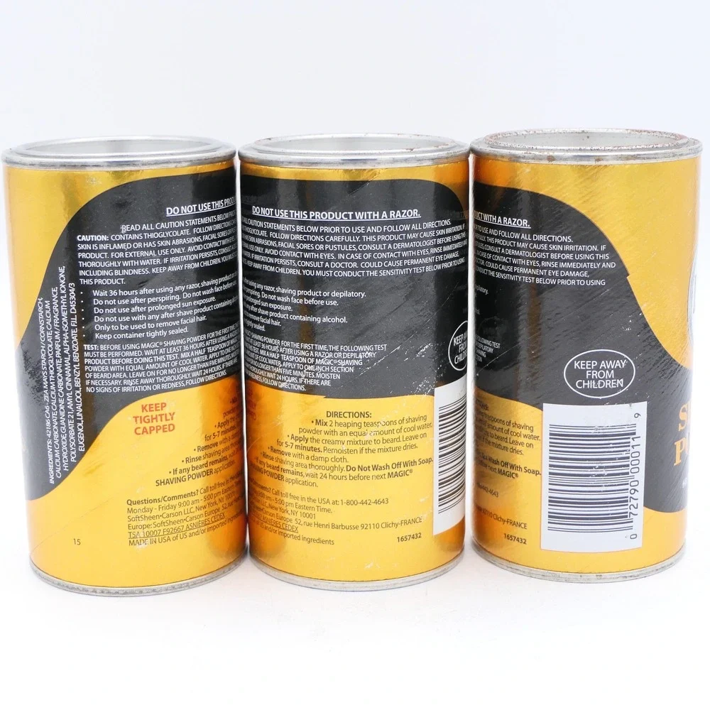 Softsheen-Carson Magic Fragrant Shaving Powder 4 Pack 4.5 oz Ea Stop Razor Bumps